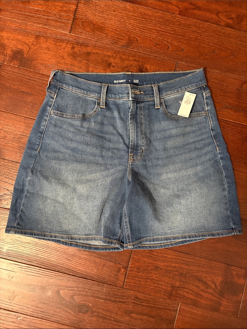 Old Navy Medium Blue High Waist WOW Denim Shorts